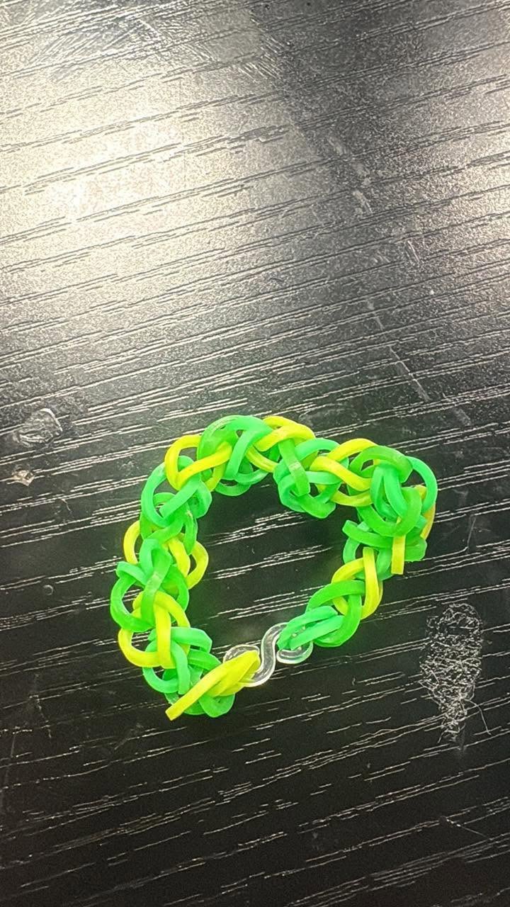 Green and yellow bracelets