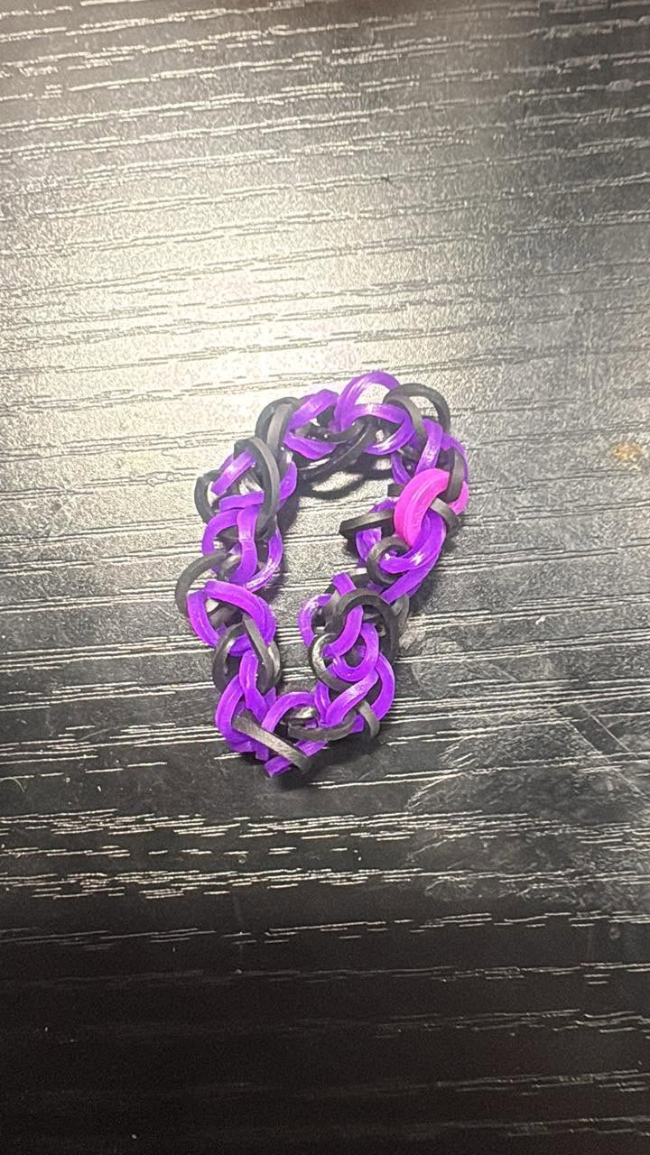 purple and black bracelet